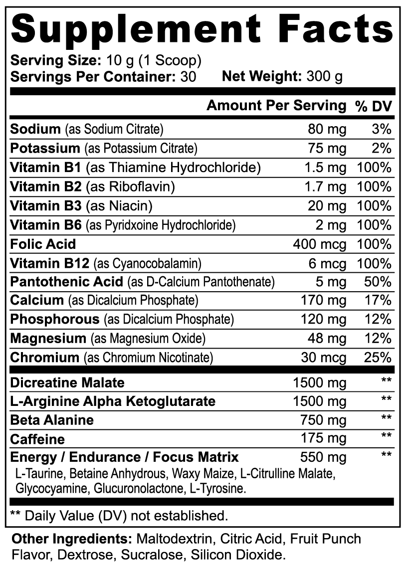 Pre-Workout Fruit Punch